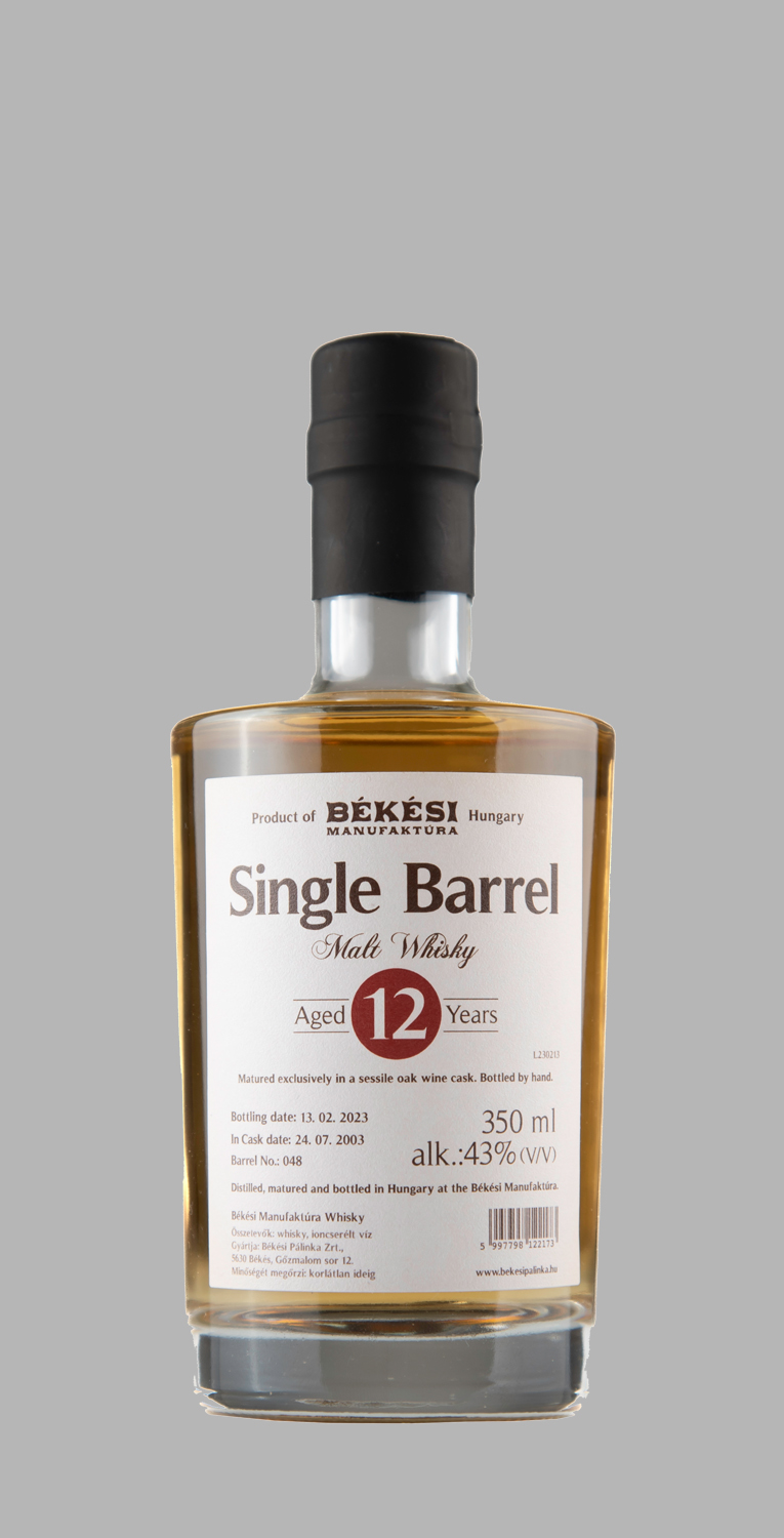 Békési Manufaktúra whisky 0,35 L (43%)-szurke