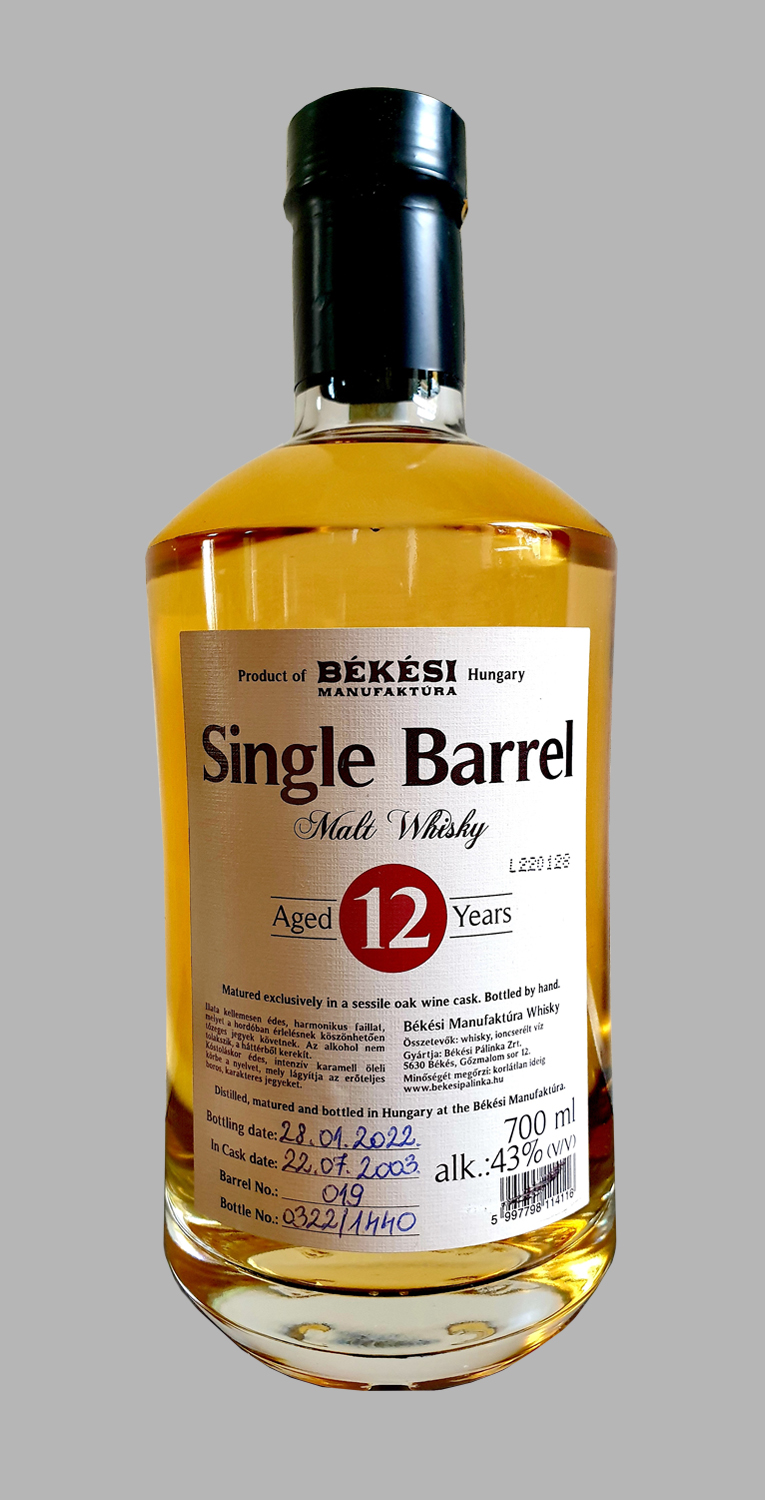 Békési Manufaktúra whisky 0,7 L (43%) - szurke