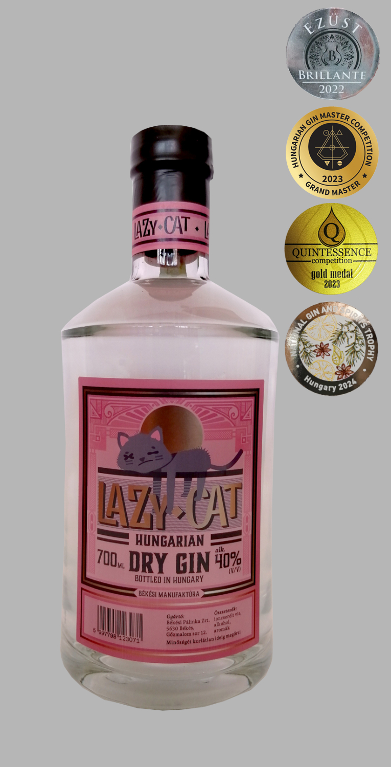 Lazy-Cat-Hungaryan-Dry-Gin-szurke-erem-0,7