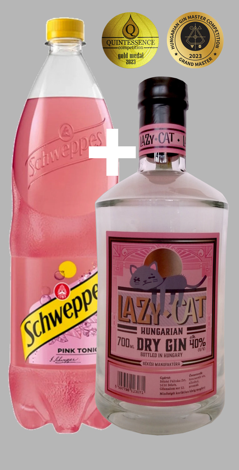 Lazy-Cat-Hungaryan-Dry-Gin-szurke-erem-0,7+tonic