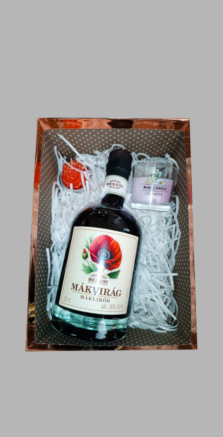bronz - ajándékdoboz - Mákvirág 0,5 L (30%)