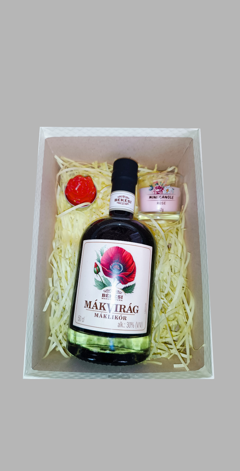 fehér - ajándékdoboz - Mákvirág 0,5 L (30%)