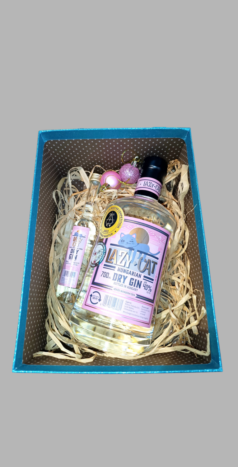 türkiz - ajándékdoboz - LazyCatDryGin 0,7 L (40%)
