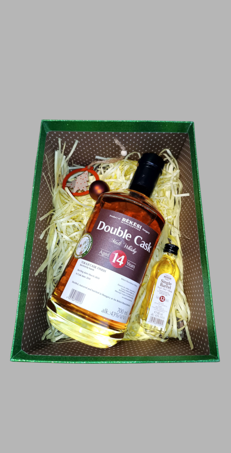 zöld - ajándékdoboz - Békési Dupla Whisky 0,7 L (43%)